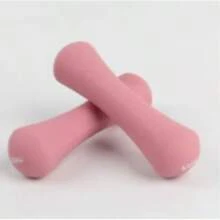 1 Pair Solid Iron Dumbbell For Women, Home Fitness & Yoga - Pink - View 2