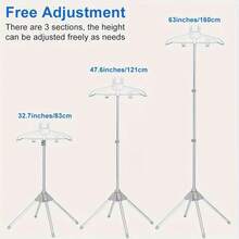 Foldable Floor-Standing Garment Steamer Rack With Handheld Ironing Board, Adjustable Telescopic Accessories, Home Use Floor-Standing Handheld Garment Steamer Rack - Multicolor - View 4