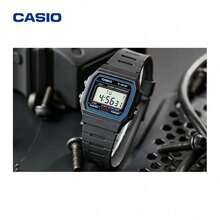 Đồng hồ Casio Youth Series Square Silicone, Mặt số đen, Dây đeo nhựa, Chống nước, Bộ máy thạch anh, Thiết kế hình vuông nhỏ cổ điển, Unisex F-91W-1 - Một cỡ - Xem 4
