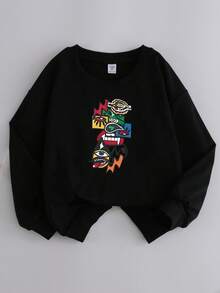 Áo Len Con Trai Hoạt hình Giải trí - màu đen - Xem 2