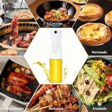 Pulverizador de aceite de cocina, pulverizador de aceite de oliva de vidrio de 300 ml, pulverizador de aceite de oliva continuo con control de porciones, utensilio de cocina para freidoras de aire, preparación de ensaladas. - Negro - Ver 7