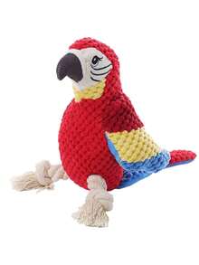 逼真的毛绒鹦鹉蜥蜴宠物玩具，带音效，有助于清洁和磨牙，适合作为猫狗节日礼物。 - 彩色 - 查看 13