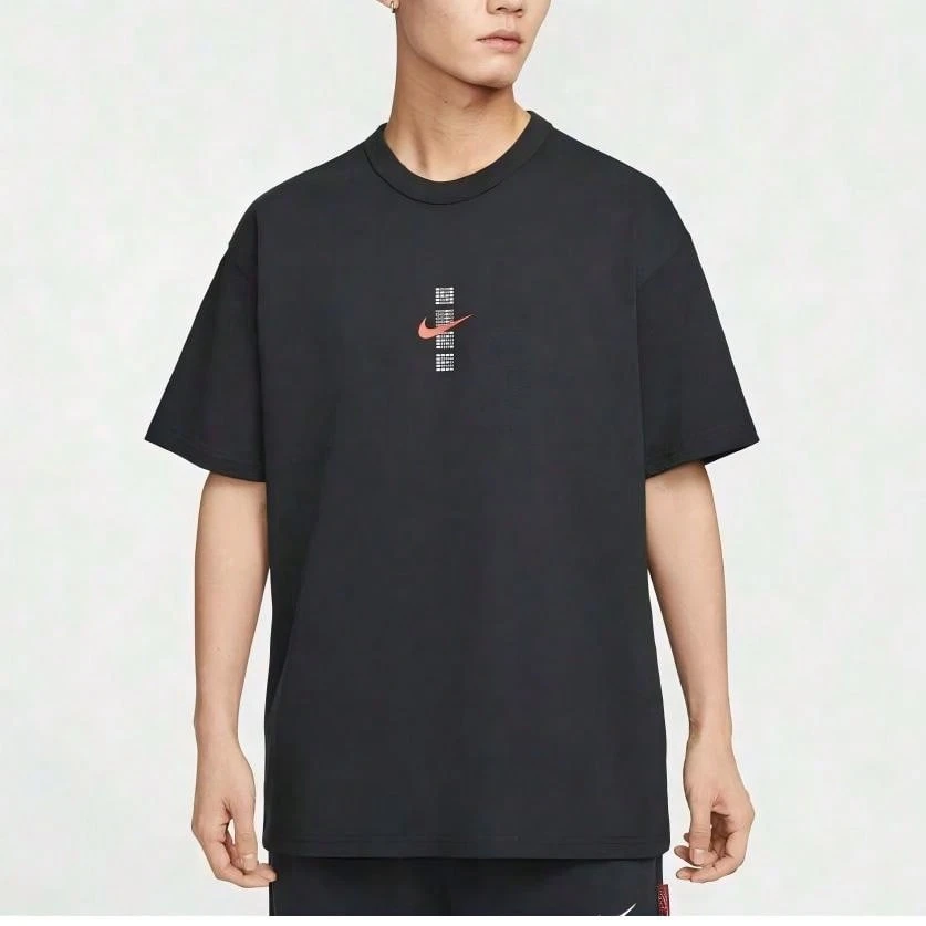 Nike Men's AS M NSW MANFEN SS TEE GC T-Shirt, Knit Crew Neck Short Sleeve TIH0835-010 - Black - View 1