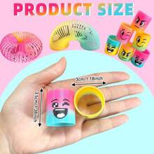 12/24/36/60个装彩虹派对小礼物，迷你塑料玩具，随机形状和颜色，减压弹簧玩具，适合作为男女生日礼物、嘉年华奖品、礼品袋填充物 - 彩色 - 查看 7