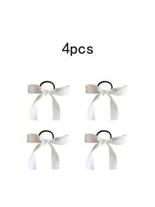 8pcs/Set Multi-Functional Hair Tie, Pink Satin Ribbon Hair Accessories, Bow Hair Ties, Elegant Headwear, New Korean Style Ponytail Holders, Cute Princess Hair Decor, Suitable For Daily Use, Gift & Photography Props For Women And Girls ,Hair Elastics ,Hair Rubber Bands ,Scrunchies ,Hair Rope