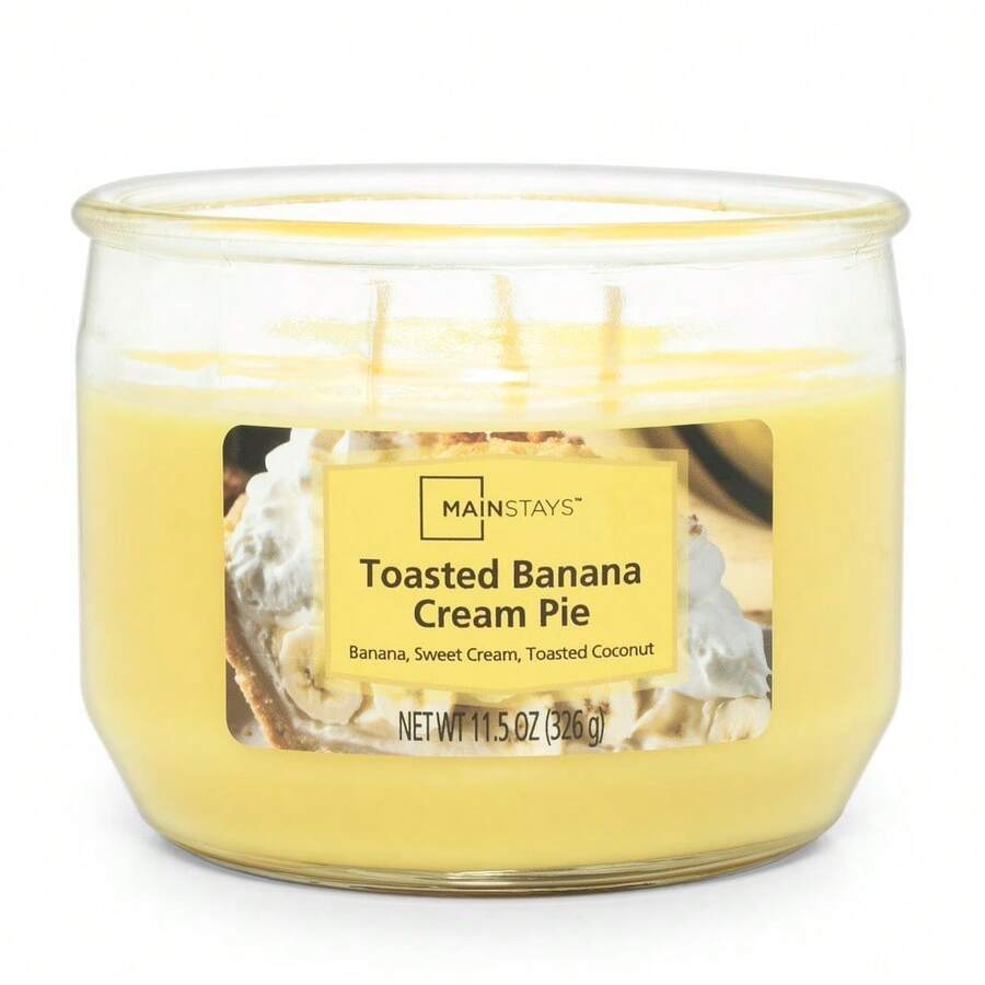Toasted Banana Cream Pie Scented 3 Wick Candle, 11.5 Oz. - 1 - View 1