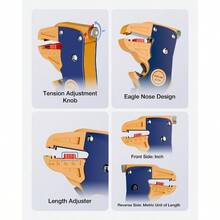 TTJM VCELINK Wire Stripper And Cutter Professional Quick Strip Automatic Wire Stripper 2 In 1 Adjustable Electrical Cable Wire Stripping ToolandEagle Nose Self-Adjusting Wire Pliers 7-Inch - YellowBlue - 查看 5