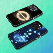 Funda de teléfono Game H-Hollow K-Knight para 17,16,15,14,13,12,11,Pro,MAX, cubierta negra mate a prueba de golpes - Z5 - Ver 1