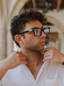 1 Pair Men's Plastic Frame Square Retro Minimalist Versatile Fashion Glasses, Suitable For College Lectures, Debates, Student Meetings, Interviews, And Conferences