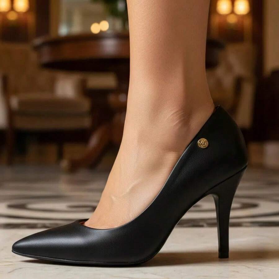 Vizzano Women's Pumps 1220.315 Thin Heel With 10 Cm White Bride Revelion Wedding - 黑色/霧面 - 查看 1