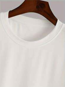 Christmas Festive Print T-Shirt - Men's Casual Short Sleeve Round Neck Tee For Holiday Parties & Casual Attire - White - View 4