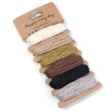 1 Board Multi-Color Linen Cord - Beading Thread And String For Handmade DIY Jewelry Making Craft Supplies - Natural Linen Rope, Soft, Durable, Easy For Making Beaded Necklaces, Bracelets, Keychains (6 Colors/Board) - Multicolor - View 11