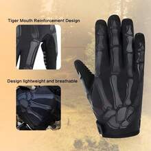 Tactical Skeleton Bone Gloves Military Men Hunting Cycling Shooting Work Gloves - Black - View 2