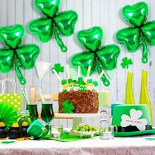 5pcs St. Patrick's Day Foil Balloons, Clover Foil Balloons, Lucky Irish Balloons For Shower, Wedding, Birthday, St. Patrick's Day Party Decoration - Multicolor - View 2