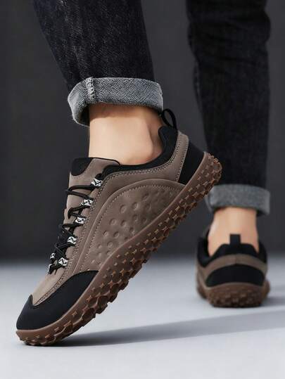 Zapatos deportivos para hombre con puntera ancha, zapatillas impermeables de talla grande, zapatos para senderismo al aire libre, suelas antideslizantes y duraderas, aptos para uso diario, caminar, senderismo, trekking