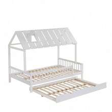 Kids Bed Frames, Headboards & Footboards - White + Wood + 120cm*200cm - View 11