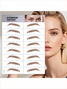 1 Piece Eyebrow Tattoo Sticker, Wholesale 6D Eyebrow Sticker Simulated Tattoo Semi-Waterproof Eyebrow Tattoo Sticker - Brown - View 5