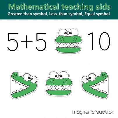 3pcs Primary School Mathematics Teaching Aids Magnetic Stickers Blackboard Wall Stickers Magnetic Suction Arithmetic Interactive Teaching Tools Calculation Tools Classroom Interactive Games Teaching Aids Larger Than Number Less Than Number Equal To Number Ratio Teaching Aids Magnetic Teaching Aids Primary School Classroom Teaching Cognition Early Teaching Tools Children's Early Education Stickers