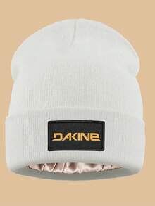 1顶加厚针织帽，轻便保暖，男女通用，适合通勤上班，“DAKINE”黄色Logo设计，弹性无缝针织帽，保护耳朵，简约骷髅头造型，适合徒步、滑雪、户外活动，冬季馈赠亲友的理想之选 - A - 查看 21