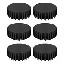 Black Round Tablecloths 6 Pack, 120 Inches In Diameter, Stain- & Wrinkle- Resistant, Machine Washable Table Clothes, Polyester Fabric Table Covers For Wedding, Party, Banquet, Formal Events - 120-inch black (6 pieces) - 查看 8