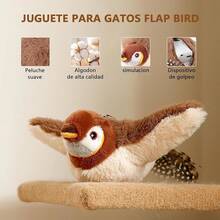 EstiloInteractivo Flapping Pajarito Juguetes Para Gatos, Gato PáJaro Juguete, Peluche ExtraíBle De SimulacióN De PáJaro, Con Carga USB, Adecuado Para Que Los Gatitos Muerdan, Mastiquen Y PateenVersióN Mejorada