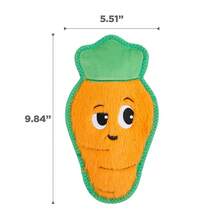 Outward Hound Tough Skinz Durable Squeaky Dog Toy With Two Tough Layers, Carrot, Multicolor, Medium,Medium,Carrot - 紅蘿蔔 - 查看 8
