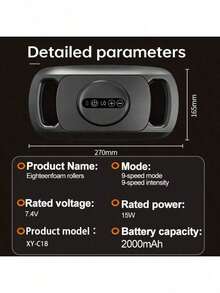 18支按摩枪深入组织，拥有9档力度和9种模式。这款无线电动敲击按摩工具适用于背部、颈部、肩部、手部、腿部、足部以及全身肌肉。它们是送给男士、女士、父母的理想礼物。 - 灰色 - 查看 7