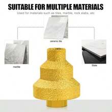 M14 Paso de Perforación de Paso de Vástago 20 Mm 35 Mm 50 Mm Múltiple Capa Múltiple Reamer de Reamer de Acero de Acero Bit Brote para Hormigón de Mármol de AzulejosReamer - como en la foto - Ver 5