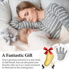 DIY 轻质粘土吊坠，宠物爪印纪念装饰套装，个性化宠物爪印套装，心形纪念品，首个圣诞节装饰品，简易免烤粘土印模，万圣节和圣诞节礼物 - 均碼 - 查看 8