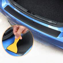 Universal Car Door Sill Carbon Fiber Sticker, Protective Rear Bumper Guard Anti-scratch Strips, Pedal Protector, Trunk Protective Pad - Multicolor - View 12