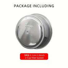 1pc 51MM & 58MM Stainless Steel Double Layer Reusable Coffee Filter Basket, Barista Espresso Machine Accessories, Kitchen & Coffee Filtering Tool - 51MM - View 14