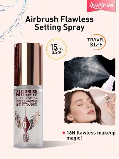 Charlotte Tilbury Perfect Setting Spray - Long Lasting All Day, 15ml/0.5oz (Travel Size) & 100ml/3.3oz (Full Size), Smudge-Proof, Sweat-Resistant Formula, Lightweight Non-Greasy, Locks Makeup For Up To 16 Hours, Matte Finish, Ideal For Halloween And Holiday Makeup, Perfect Gift For All Skin Types