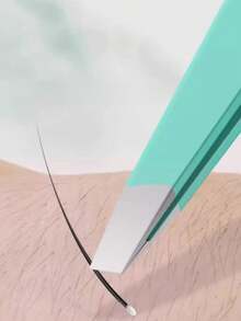 6pcs Green Duck Print Eyebrow Clip Set, Professional Stainless Steel Eyebrow Tweezers, Grooming Tools For Eyebrows, Face, Chin, Ingrown Hair - Multicolor - View 2