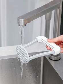 3-In-1 Plastic Manual Potato Garlic Press - Kitchen Tool For Making Vegetable Puree, Non-Slip Handle, Easy To Clean - Multicolor - View 6