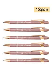 1-120pcs Custom Name Pens, Back To School Supplies For Kids, Personalized Business Engraver Pens Ballpoint, Customized Gel Pens, Customizable Teacher Pens, Stylus Pens For Touch Screens, Retractable Writing Ball Pen, Suitable For Birthday Gifts, Teacher's Day, Back To School Supplies, Daily School, Office, Ideas Gifts For Him/Her, Kids, Friends, Students, Workers, Coworkers, Customized Crafts, Vintage, Home & Living, Christmas Home Atmosphere, Souvenirs, Reusable, Adorable, High-Quality, Office Decor, Elegant Living - Multicolor - View 44