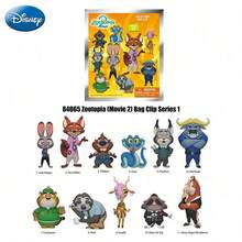 Oficjalnie autoryzowany brelok Disneya do torebki z niespodzianką "Zootopia 2" z trójwymiarową figurką postaci z kreskówki, losowo wybrany jeden z następujących: Judy, Nick, Gary, Ginnifer, Pawbert, Benjamin, Weaselton, kolekcjonerski prezent dla rodziny, przyjaciół i fanów - Wielokolorowe - Zobacz 4