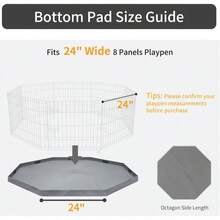 - Bolgrafo impermeable para perro, cubierta inferior para interiores y exteriores, se adapta a todos los bolgrafos de ejercicio de 24 pulgadas de ancho, 8 paneles parque infantil no incluido - inicial - Ver 2