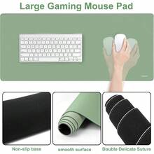 Reposamuecas para Teclado Alfombrilla de Ratn Conjunto, Juegos Almohadilla de EscritorioCrculo Curvo MousepadKeyboard Wrist RestPosavasos, Ergonmico con Espuma Viscoelstica, Verde - verde - Ver 6