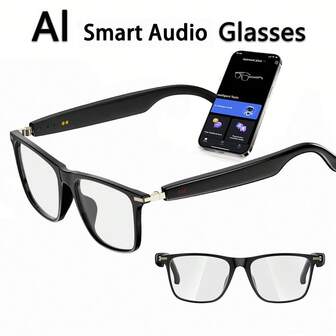 AI Translation Smart Glasses, Smartglasses With 100+ Languages Real Time Translation Support, Women's Men's Translation Smartglasses, Chat GPT System, IP67 Waterproof New Multi-Functional Audio Glasses For Men And Women