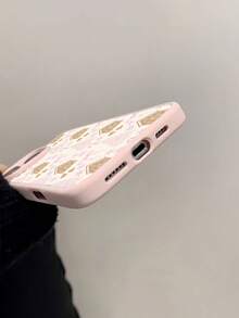 Funda magnética de casa de jengibre, diseñada con bastones de caramelo y lazos rosas, compatible con  17,  16,  16 Pro Max,  15,  15 Pro Max,  14,  13 y  12. Igual que el  11 Pro, está hecha de TPU y es resistente a los golpes. Es un regalo excelente para familiares, amigos, niños, cumpleaños, el Festival de Primavera, festividades, novios, novias y San Valentín. - Rosa - Ver 5