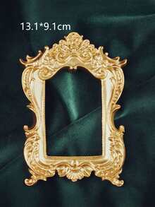 1 Pc Retro Oval Square Resin Photo Frame Ornament Nail Photo Prop Display Decoration Supplies