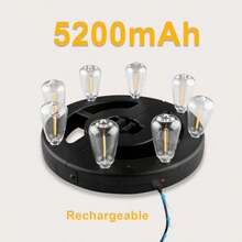 Paraguas de patio al aire ultima intervension bateria recargable inalambrico con 8 bombillas blancas calidas 3 niveles de brillo para patio jardin patio trasero camping o barbacoa - Blancoclido - Ver 3