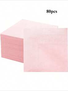 20/40/80pcs Cocktail Napkin 2-Ply Dessert Napkins Folded 5 X 5 Inches Disposable Napkins For Dinner Wedding Birthday Party Bridal Anniversary Holiday Party Restaurant Bar Picnic Back To School Valentine's Day - Multicolor - View 12