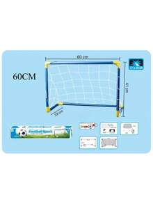 1 套成人足球球门柱，室内/室外可折叠便携式训练设备，包括球泵（泵型号随机）户外网格运动玩具足球门，室内塑料球框，折叠运动便携式移动门框折叠门框，移动足球门框