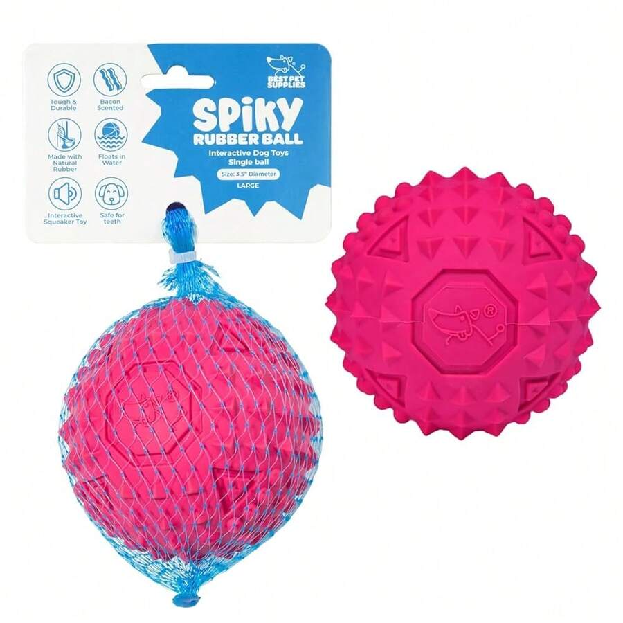 Best Pet Supplies Squeaky Dog Toys With Soft Durable Fabric For Small, Medium And Large Pets Interactive Toy For Indoor Play, Supports Active Biting And Play - Fuchsia (L:3.5\),Large3.5inch,Fuchsia - Fuchsia - 查看 1