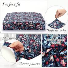 Newwiee 8Pcs Patio Cushion Covers Stretch Outdoor Cushion Cover Replacement For Patio Furniture Sofa Couch Slipcovers, Soft Flexibility Washable Furniture Protector(Paisley,Retro Color),One-Size,RetroColorPaisley - 復古彩色佩斯利 - 查看 4