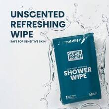 TTJM Super Fresh Body Wipes Large Unscented Shower Wipe For Adults Men Women Personal Hygiene Cleansing Cloth Enriched With Aloe And Vitamin E Individually Wrapped 10 Pack Travel Essentials - Không mùi - Xem 8