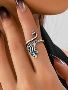 1 pieza Anillo de mujer casual, elegante, de moda y versátil - Multicolor - Ver 1