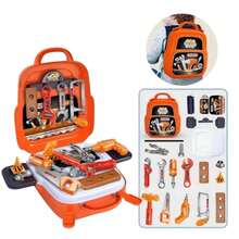 Children's Toy Tool Kit 22 Pieces 3 In 1 Tools Set - 橘色 - 查看 3