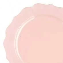 DPearl Pink Round Lotus Disposable Plastic Appetizer/Salad Plates 7.5 Inches Pack Of 10 - PearlPink - Xem 5